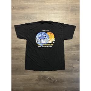 Vintage Symantec Visual Cafe T Shirt Size XL Computer Software Promo Tech 90s
